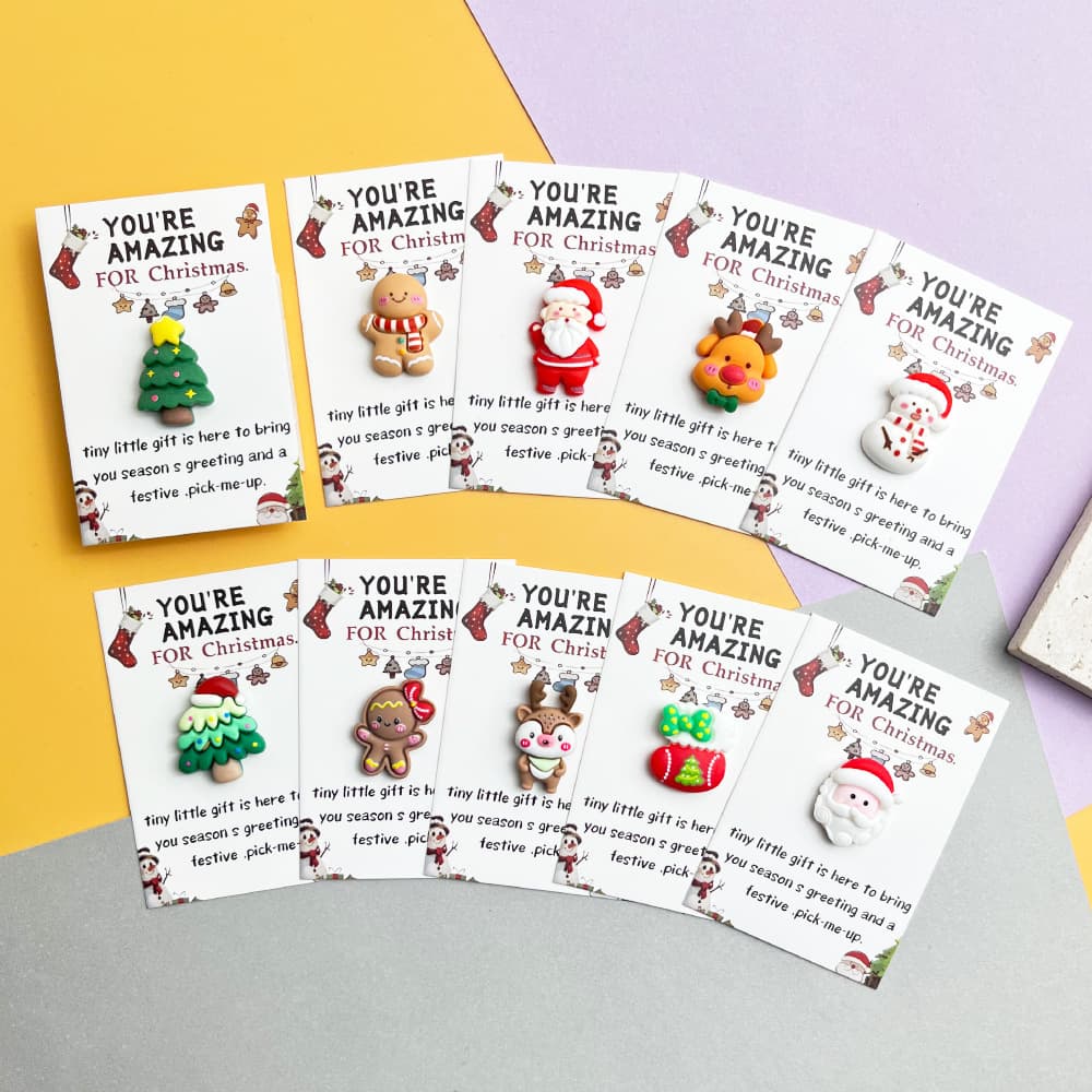 Cross-border Christmas series resin pocket hug holiday cards, gratitude-expressing gift cards with blessings