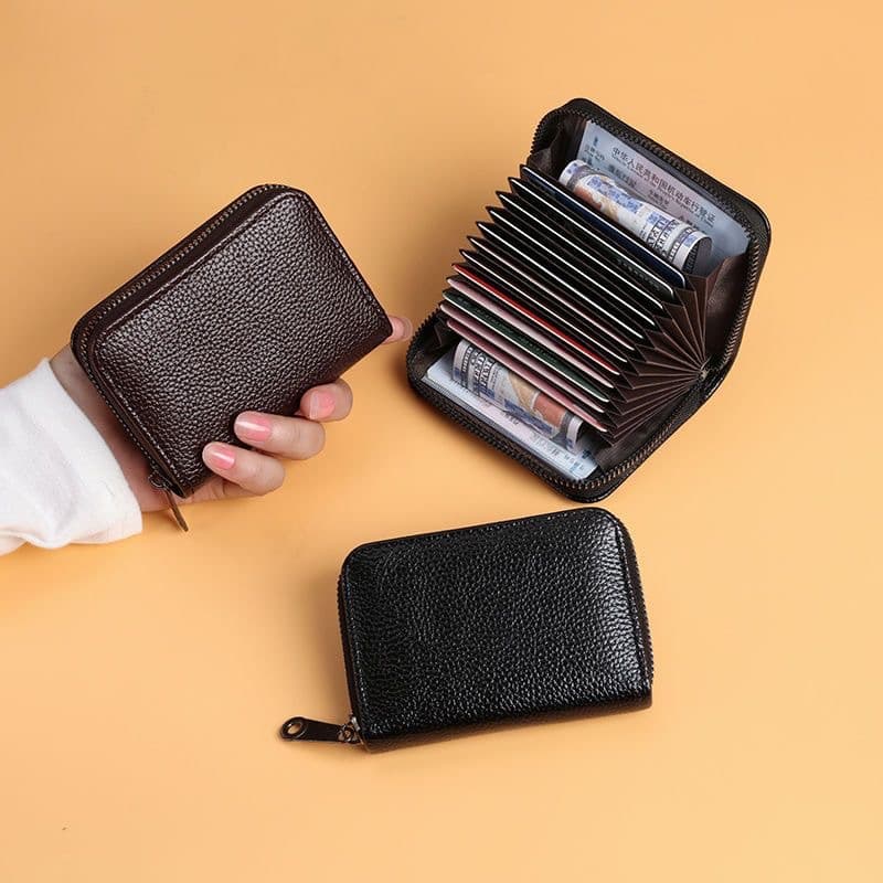 Card bag men's anti-theft high-end card bag large capacity anti-degaussing ID card holder ultra-thin card holder compact female card bag