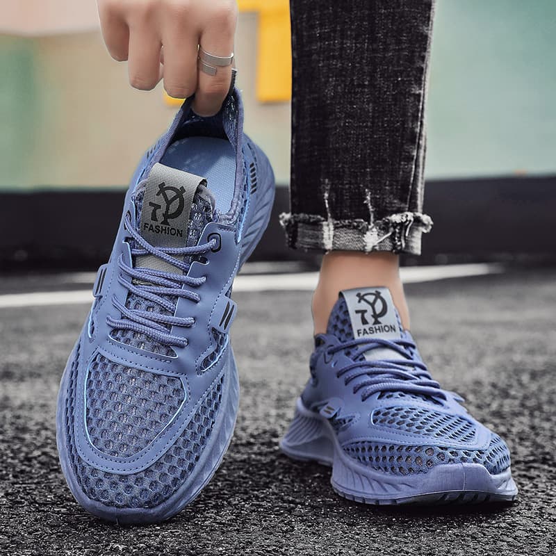2025 Men's Shoes Summer New Style Cut Out Breathable Mesh Casual Shoes Versatile Mesh Shoes Soft Sole Mesh Sports Shoes Sandals