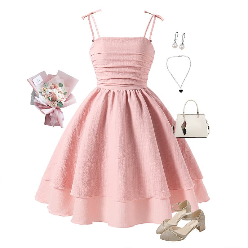 Girls' dresses cross-border children's clothing 2026 European and American spring and summer Amazon's popular suspender princess dress