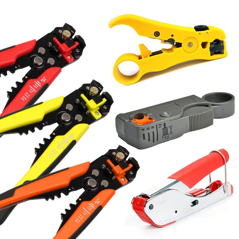 5-in-1 8-Inch Multi-Function Manual Wire Stripper, Cutter, Crimper, Wire Stripping and Crimping Pliers
