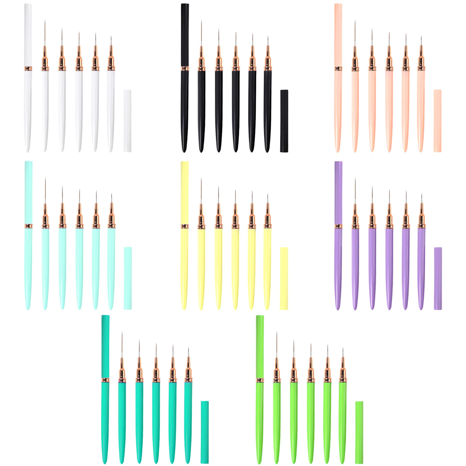 Manicure pen, sandalwood rod with cover, painted pen, embossed pen, manicure set, phototherapy pen, smudge pen, functional pen, gradient pen