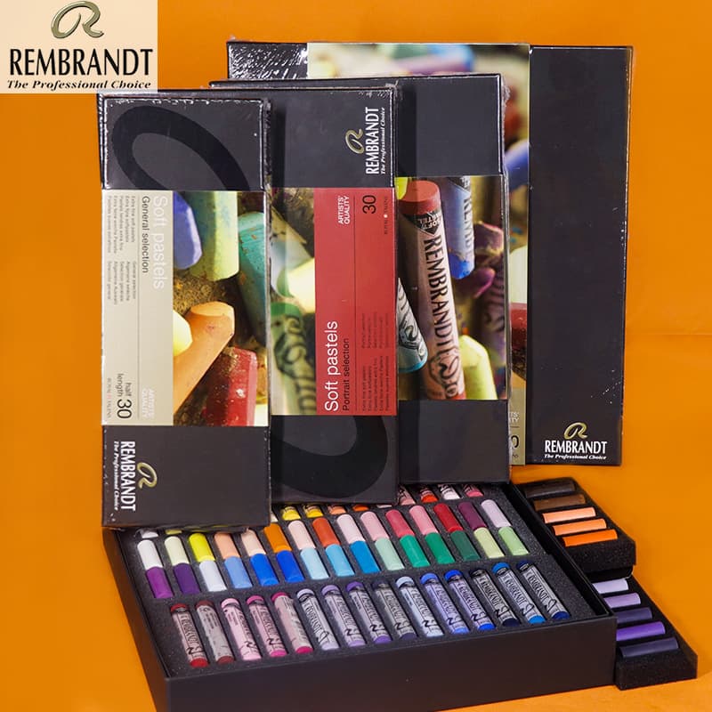 Rembrandt Imported from the Netherlands, Colorfulful Chalk Colorful Pastel Colorful Powder Pigment Painting Set for Beginners