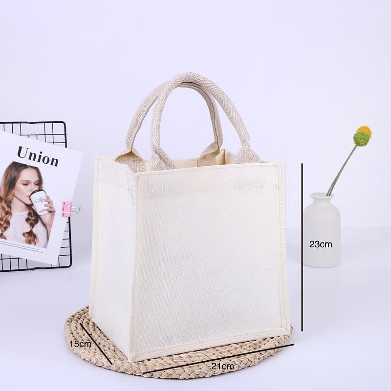 Custom jute bag with logo, 3D ribbon canvas bag, gift bag, university conference tote bag, rush order available