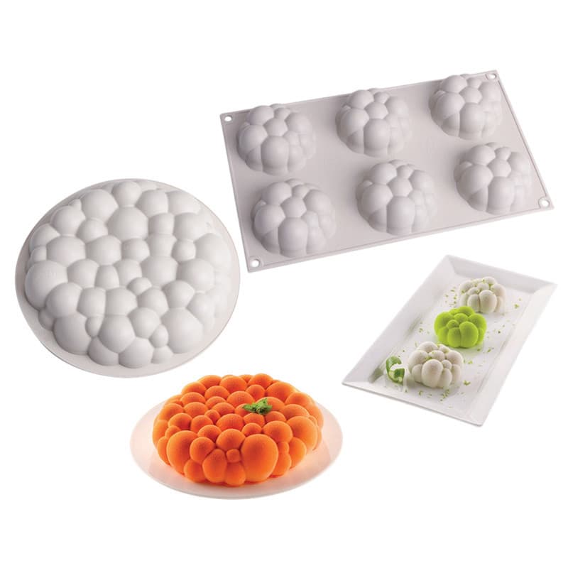 6-piece Bubble Cloud Mousse Silicone Mold DIY Round Baking Chocolate Chiffon Cake Mold Candle Soap Mold