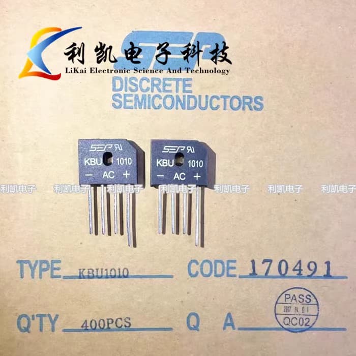 KBU1010 Induction Cooker Rectifier Bridge, Flat Bridge, 10A1000V DIP4 Round Pins, Factory Direct