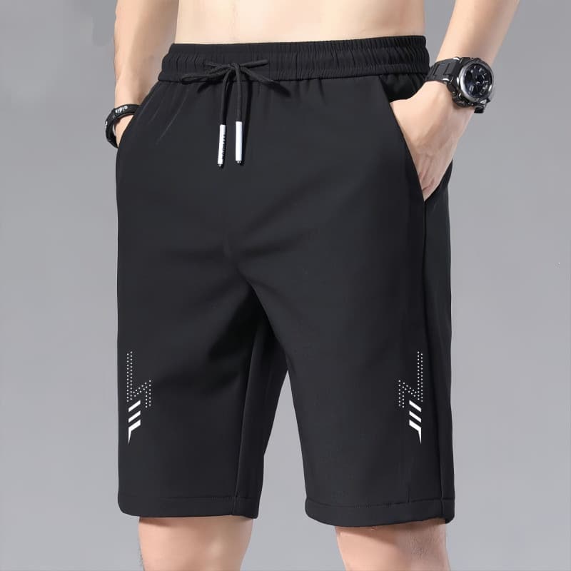 [Featured] Ice Silk Quick-Dry Sports Shorts for Men, Summer Large Size Casual Five-Point Shorts, Men's Loose Elastic Beach Shorts