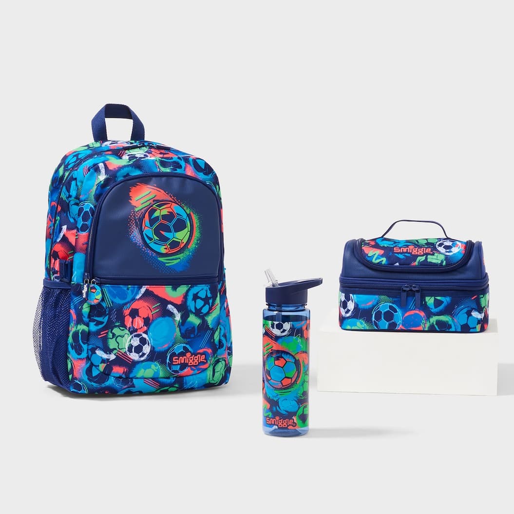 Australian smiggle schoolbag primary school students lightweight large capacity boys football cartoon backpack set for school start