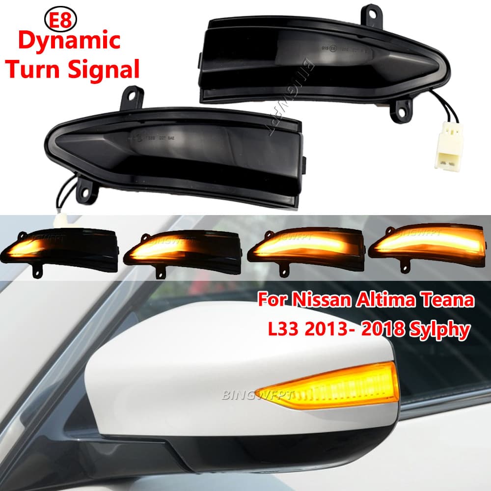 Suitable for Nissan Teana Sylphy North America Teana Beauty Version Sylphy B17 Rearview Mirror Running Water Turn Signal