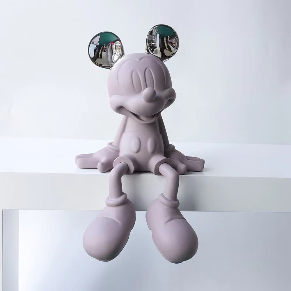 Creative Light Luxury Sitting Mickey Mouse Cartoon Trendy Home Living Room Entryway TV Cabinet Decoration Desktop Ornament