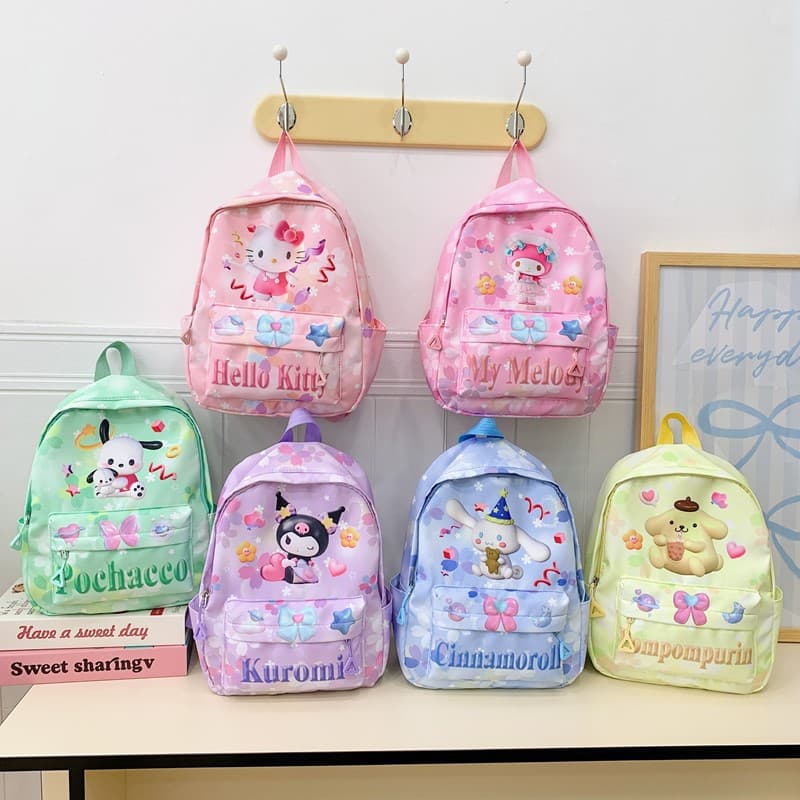 New Cartoon Children's Bag Kuromi Large Capacity Kindergarten School Bag Lightweight Versatile Backpack for Boys and Girls Cross-Border