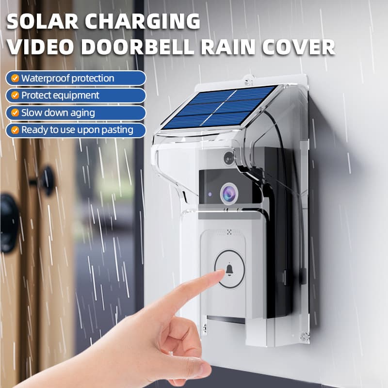 Cross-border HD Wireless Video Doorbell with Solar Rain Cover Smart Doorbell Voice Changer Intercom Surveillance Camera