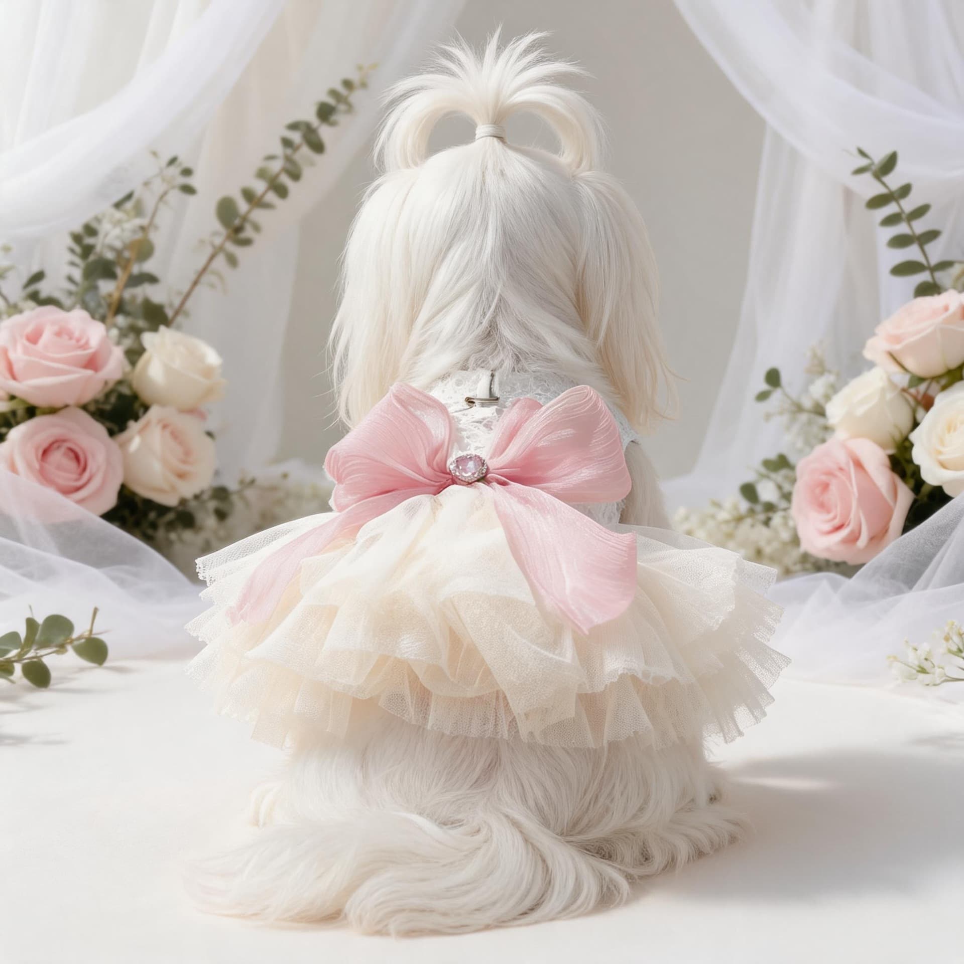 In Stock Pet Princess Sweetheart Wedding Dress for Spring and Summer, Dog and Cat Clothing for Small Breeds, Wholesale Drop Shipping