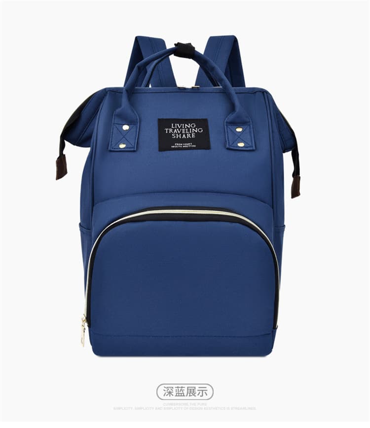 New Style Fashionable Breast Milk Storage Handbag Canvas Color-Matching Backpack for Moms, Large Capacity Baby Bottle Bag