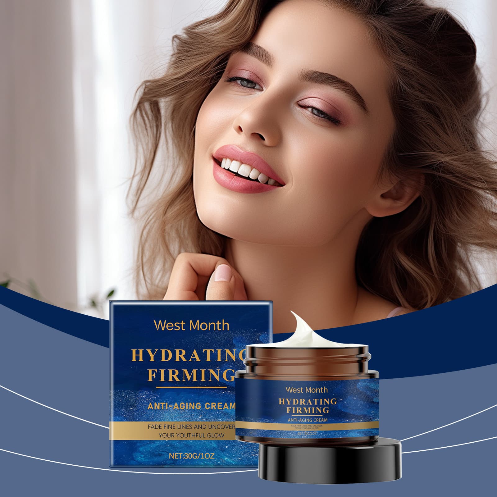 West Month Firming Cream Gentle Hydration Reduces Fine Lines Firms Skin Moisturizing Brightening Face Cream
