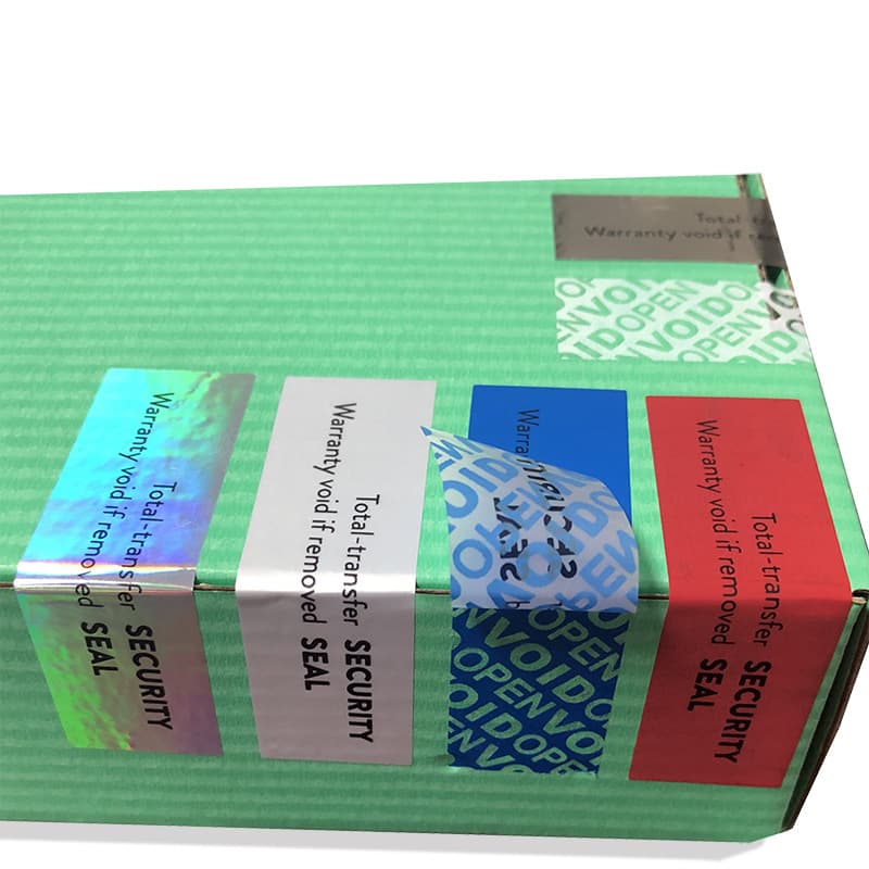 VOID anti-tamper label, adhesive disposable anti-counterfeiting label printing, round square label, tear-off invalid label