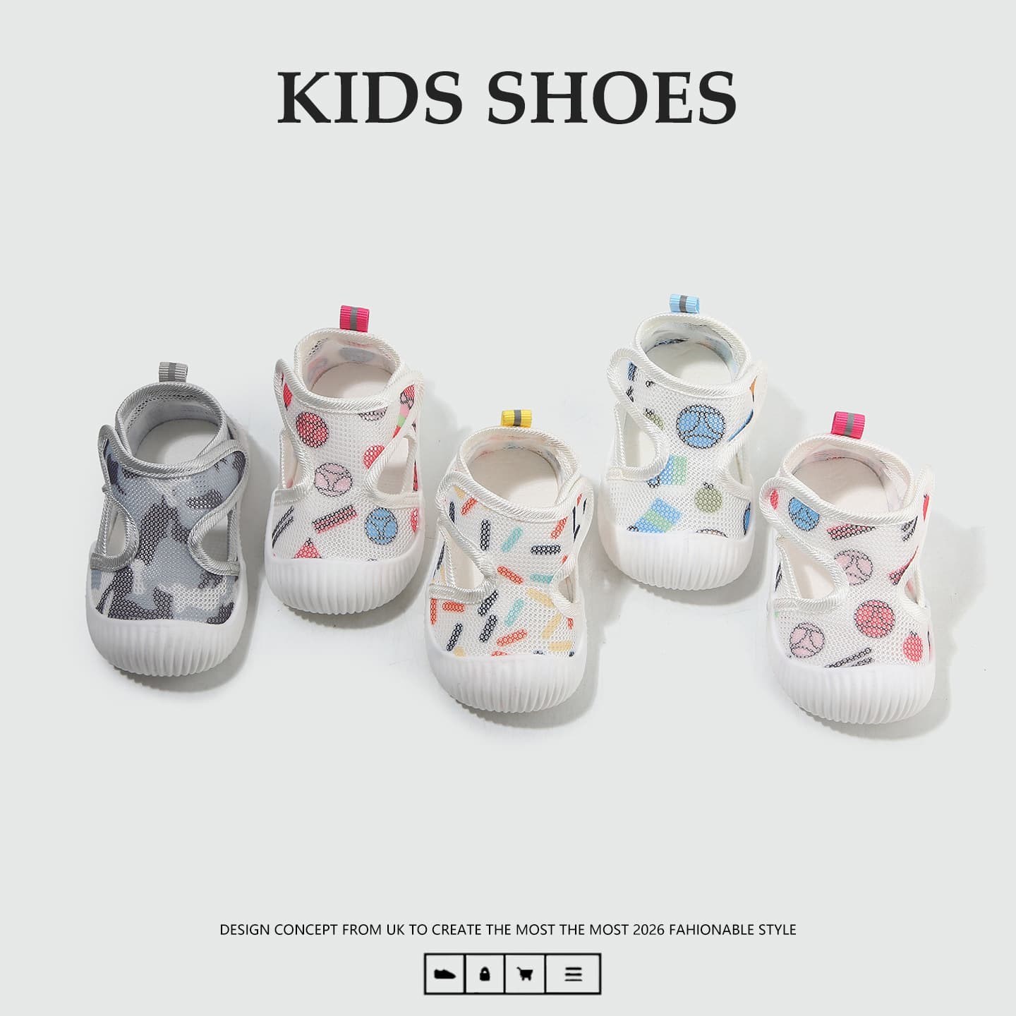 Cute Baby Walking Shoes Mesh Breathable Summer Sandals Infant Crawling Soft Sole Toddler Shoes Factory Cross-Border Wholesale