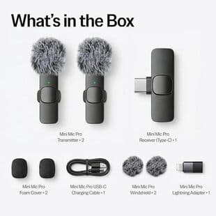 K9 Wireless Lavalier Microphone, Cross-Border Hot Seller, for Live Streaming, Interviews, Video Recording, Noise Reduction, Mini Microphone