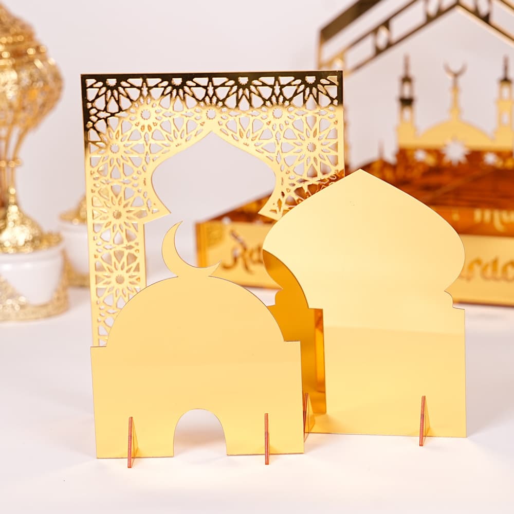 MBT036 Acrylic Castle Display Stand, Ethnic Decoration Festival Home Decor Desktop Ornament, Amazon Cross-border