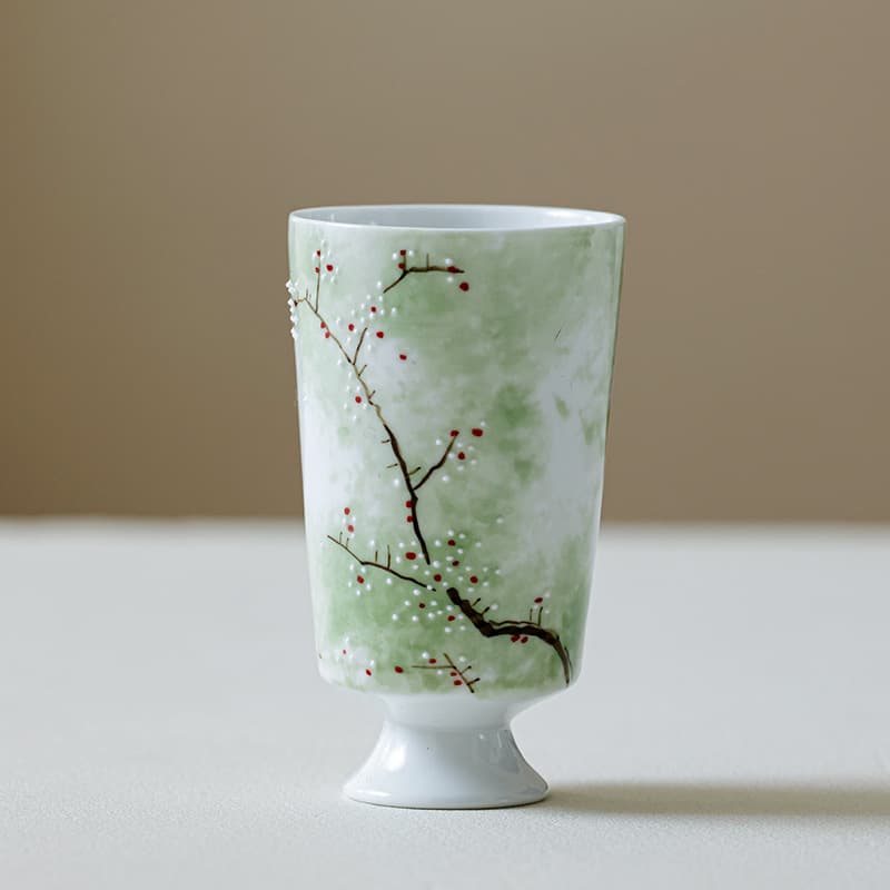 Hand-painted Ceramic Stem Aroma Cup Exquisite Master Cup Single Cup Household Teacup Personal Cup Gongfu Tea Set Tasting Cup