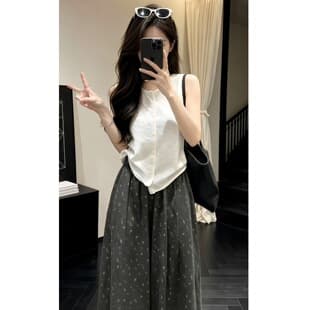 2026 Trendy Fashion Outfit Set, Stunning Sleeveless Vest Top for Women, Summer Wide-Leg Pants Two-Piece Set