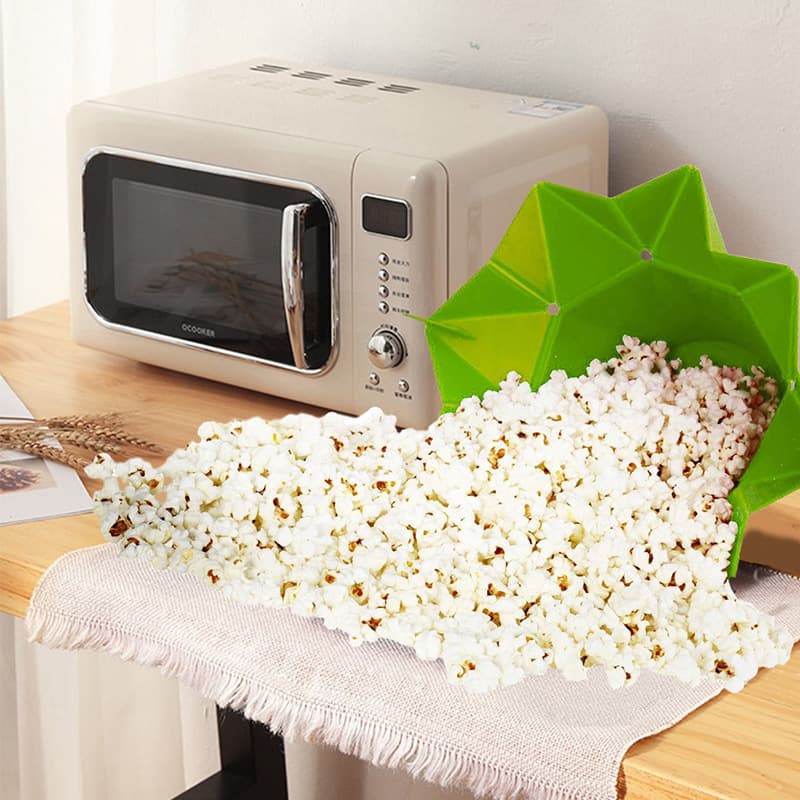 Cross-Best-Selling Household Foldable Silicone Popcorn Container Microwave Popcorn Bucket Foldable Popcorn Bowl