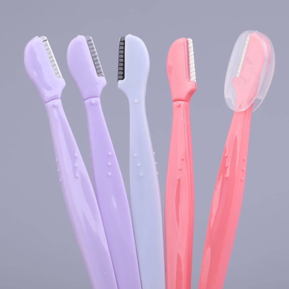 Eyebrow Razor with Cap, Straight Handle, Bulk Wholesale, Sharp and Anti-Scratch, Eyebrow Shaver, Unisex Beauty Tool