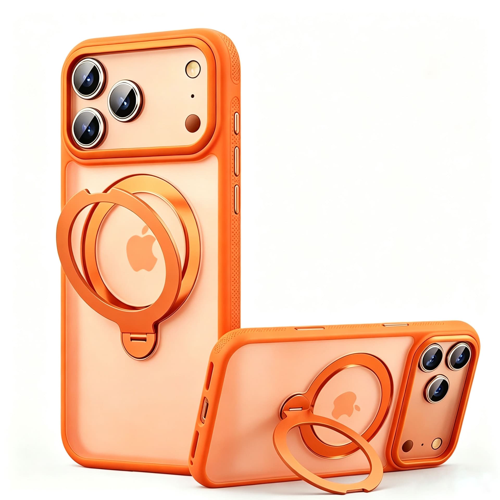 Compatible with Apple iPhone 17 Air Case Rotating Stand iPhone 17 Pro Max Skin-Feel Case with AI Button