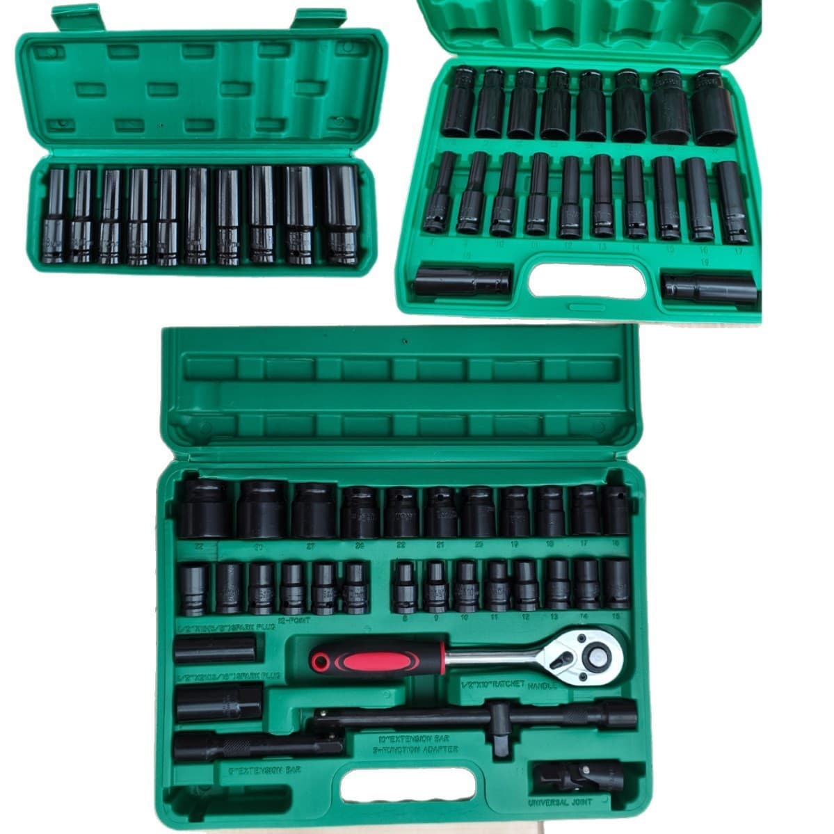 New Electric Wrench Socket Hex Set Power Drill Impact Socket Long Socket Ratchet Mechanical Tool Kit Auto Repair Tools