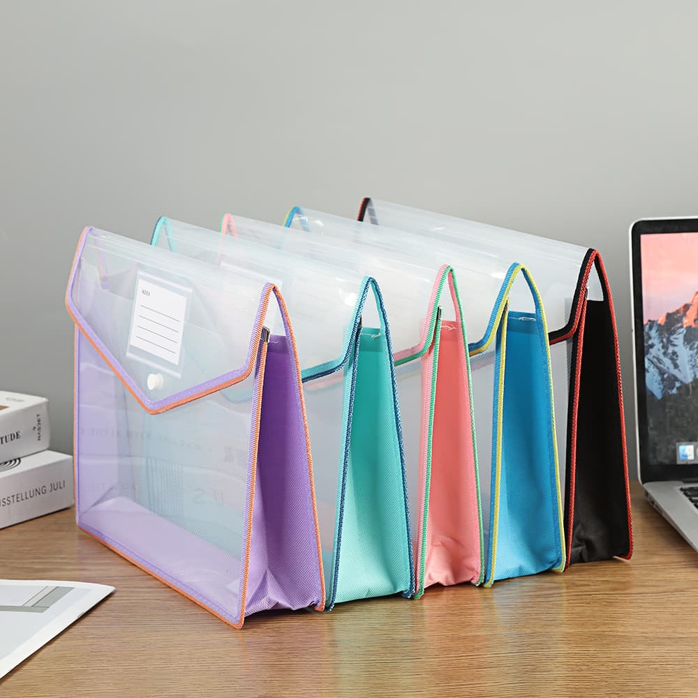 FC Large Capacity Colorful Accordion Bag, Waterproof Storage Bag for Office Contracts, Student Exam Papers, and Button Bag
