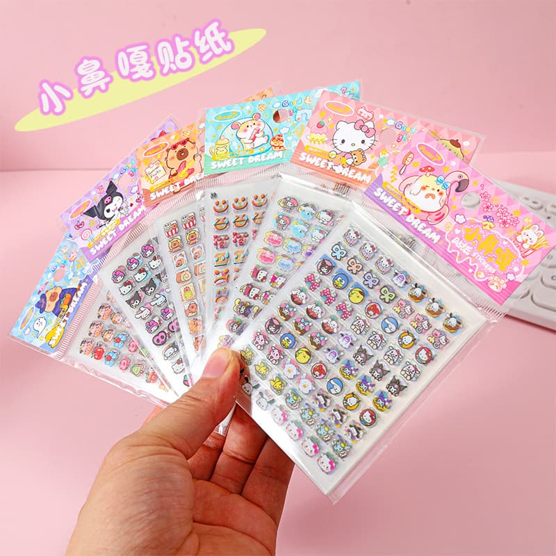 Xiaobiga stickers children's cartoon decorative stickers waterproof mini stickers decorative small pattern hand account material nail stickers