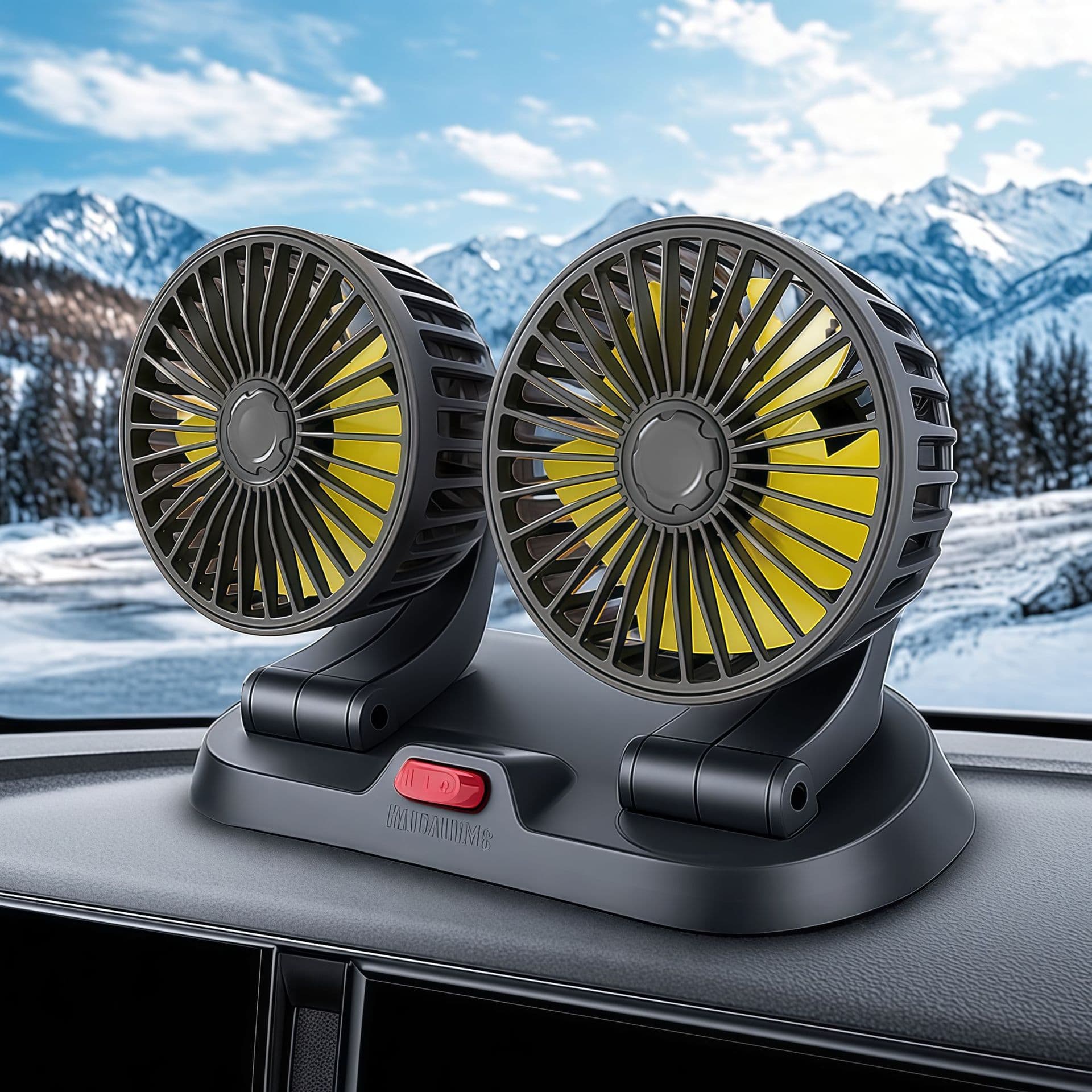 Truck Fan 24V 12V Cooling Dual-Head Car Fan Strong Silent Electric Fan for Vans