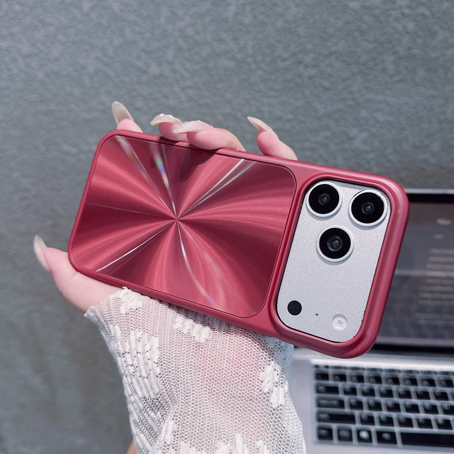Suitable for iPhone17promax mobile phone case Apple 16pro Aurora CD pattern 15 skin feel 14 thin 13 female 12p hard