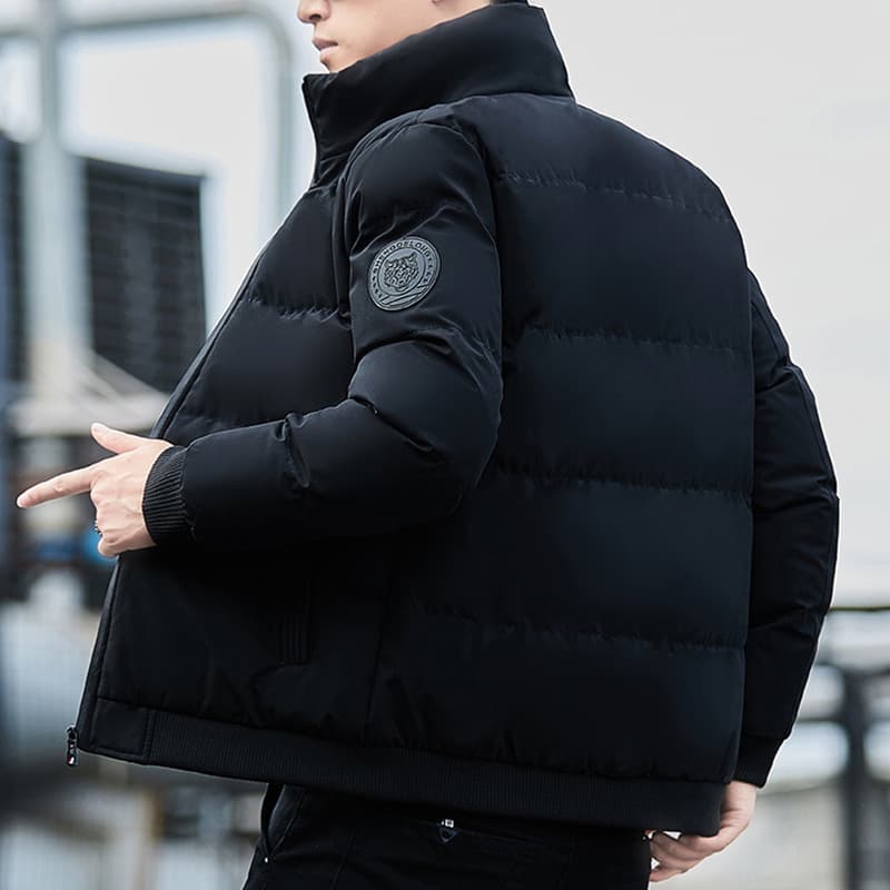 2022 New Winter Cotton Jacket for Men, Thickened and Fleece-Lined, Korean Style Student Coat, Men's Silk Cotton Padded Jacket