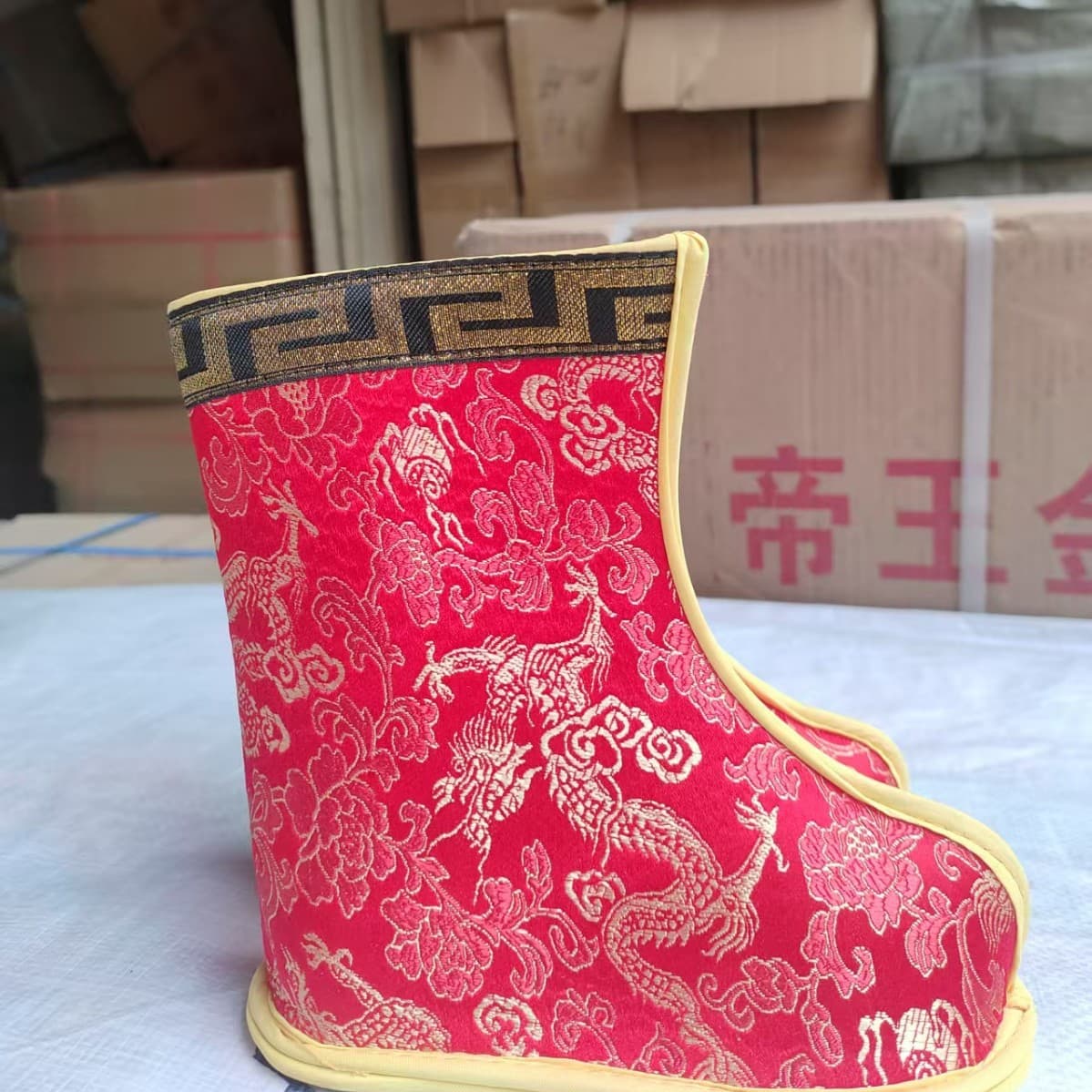 Pure Handmade Immortal Ascension Boots, Ideal for Temple Offerings: Jade Emperor Shoes, Dragon King Boots, Lao Jun Shoes, Wealth God Boots