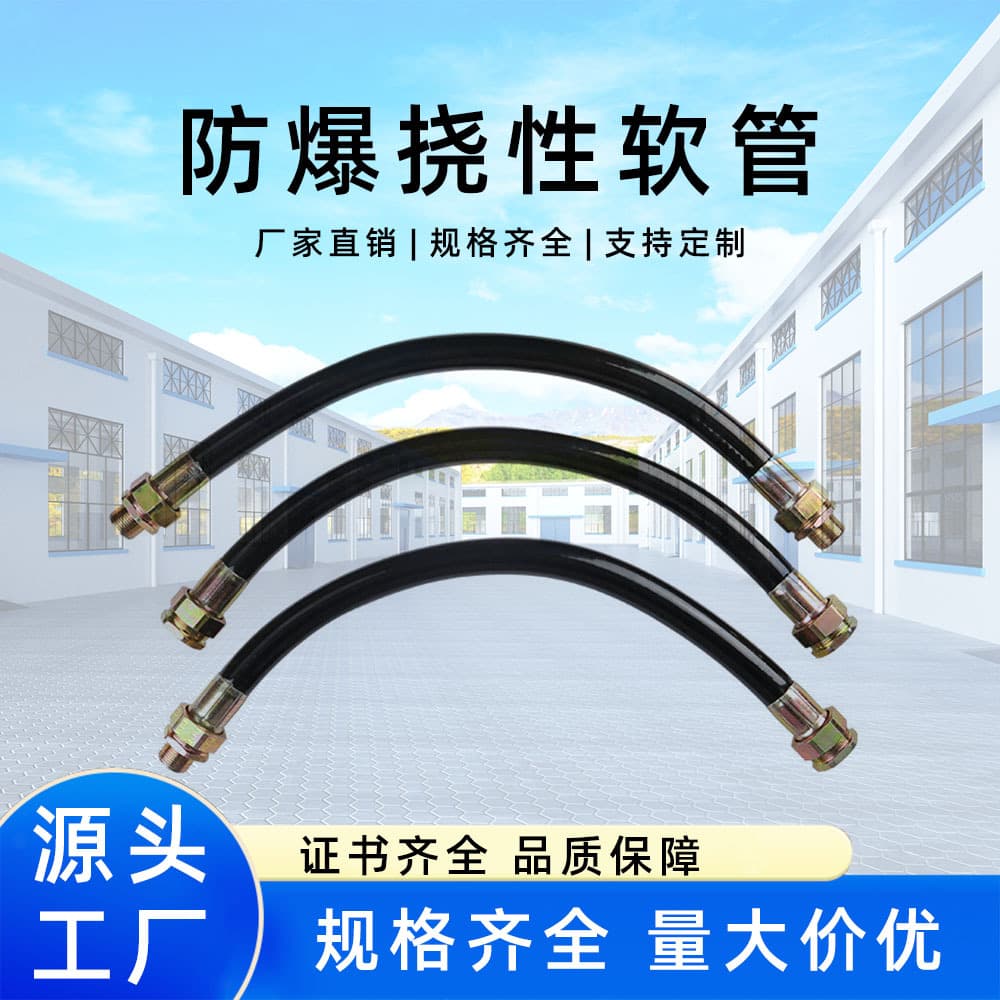 High-temperature resistant BNG explosion-proof wires and cables, flexible conduit connection hose, 6-point DN15 stainless steel metal hose