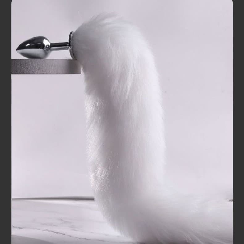 Fox tail anal plug sm metal back yard toy special cos couple toys sexy adult products