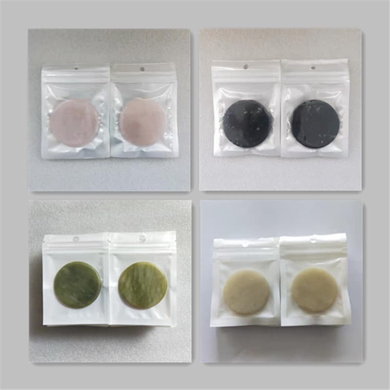 Beauty grafting eyelash glue jade gasket 40 50 small bags of jade chips polished round cake jade chips
