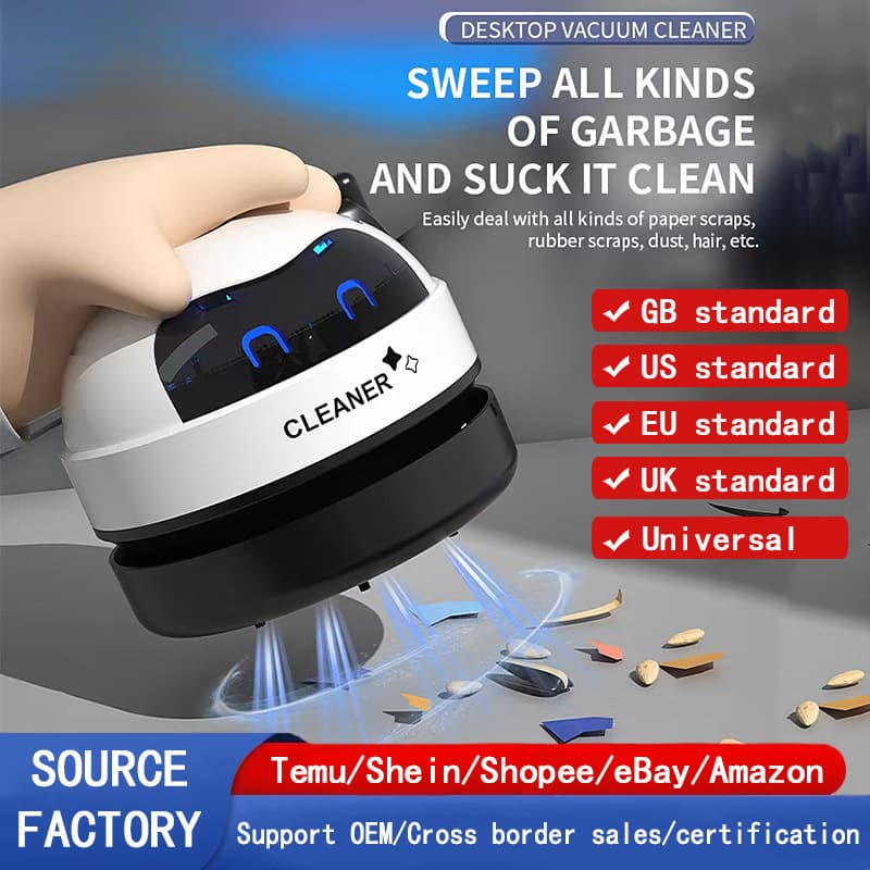 Cross-border desktop vacuum cleaner portable handheld student use eraser scraper children's dust cleaning machine