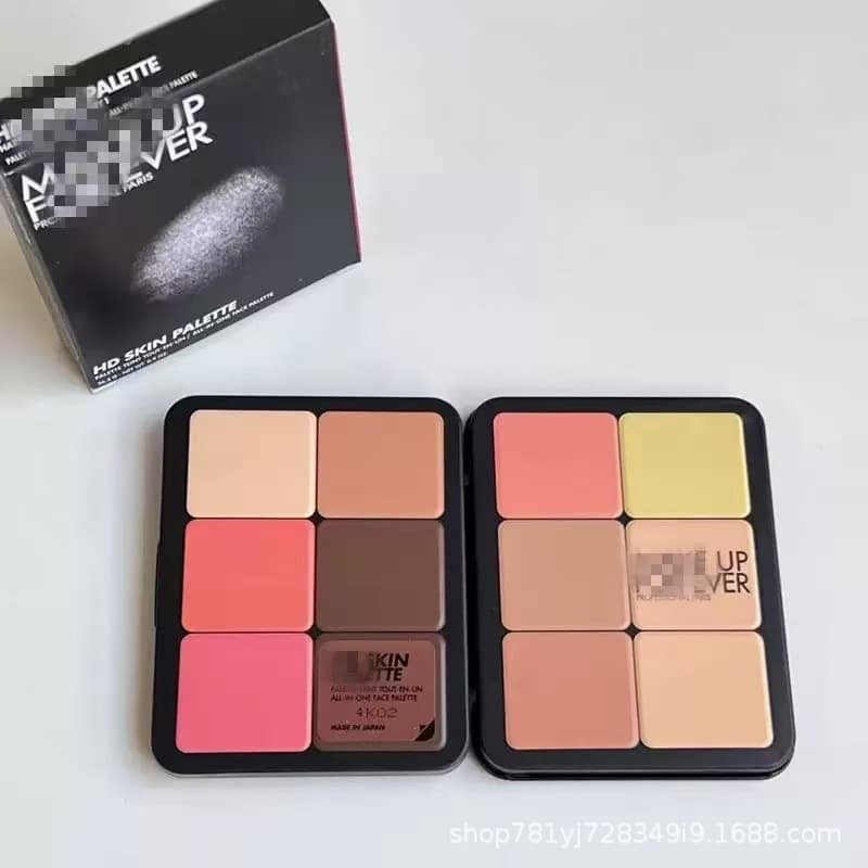 Cross-border Bestseller Fusheng 12-Color Blush Palette Matte Highlighter Multi-Color Concealer Silicone