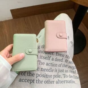 Cross-border Hot Selling Lychee Pattern Women's Wallet Key Holder Bill Clip Keychain Bag Large Capacity Card Holder Coin Purse