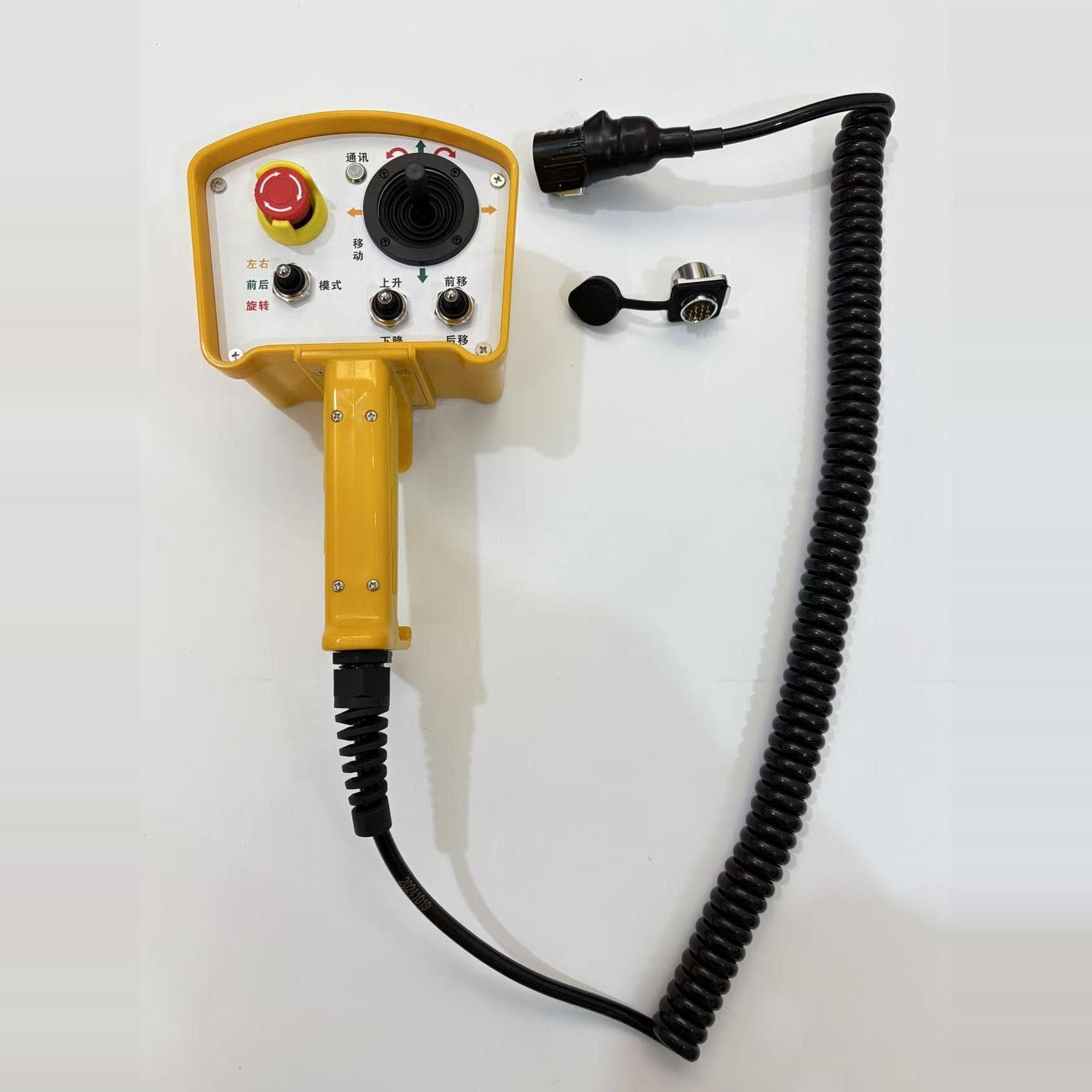 Handheld back-mounted switch box AGV trolley controller with customized functions. Button box, handle switch box.