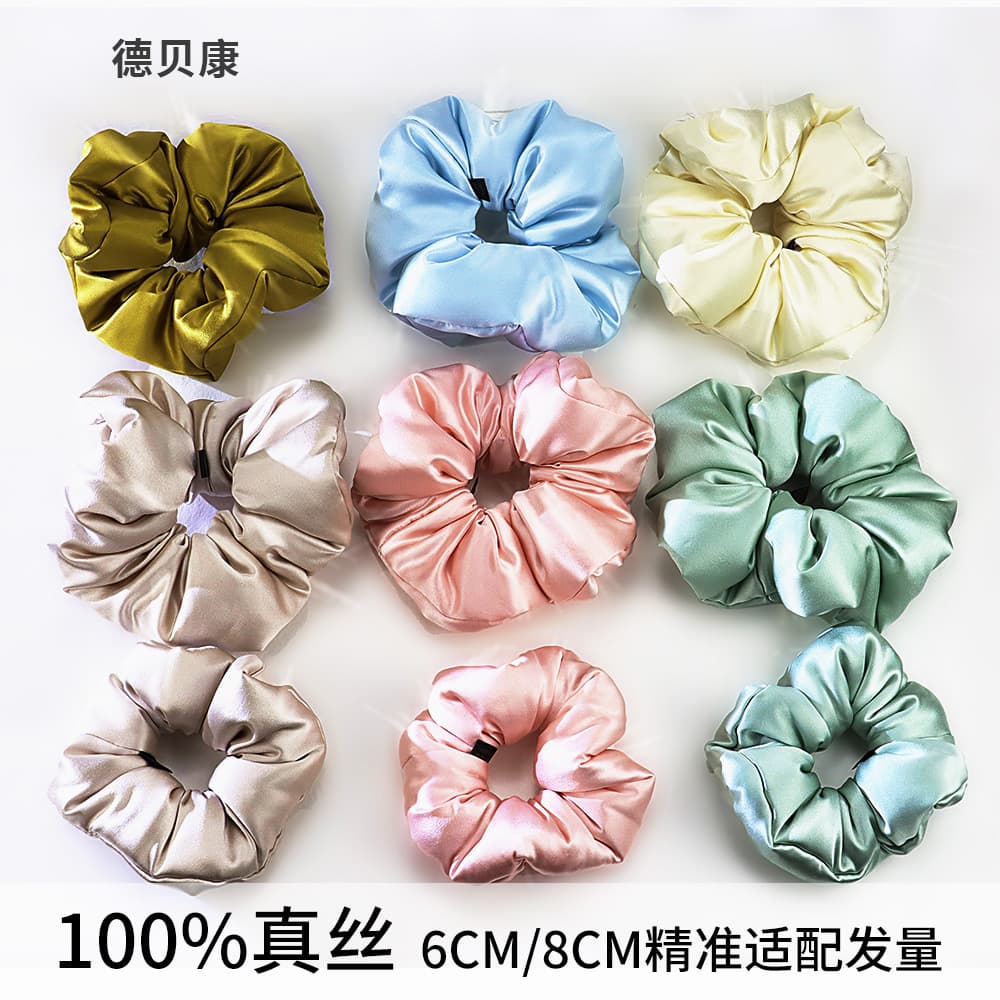 Silk hair tie 30mm filled silk colon hair tie high-end mulberry silk hair tie silk pillow hair tie