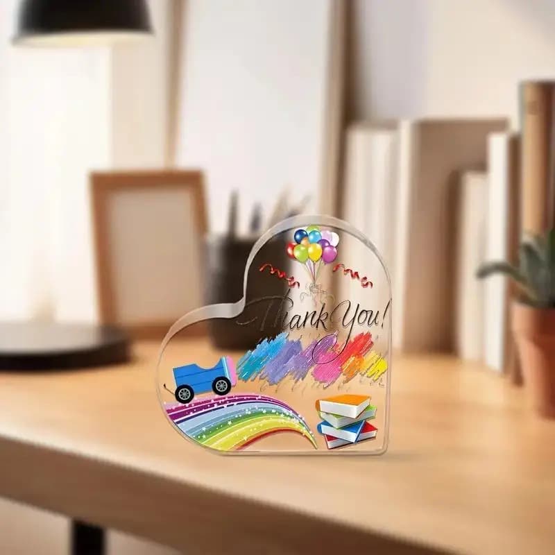 New cross-border back-to-school season acrylic ornaments, home decorations, gifts for teachers, flat decorative pieces.
