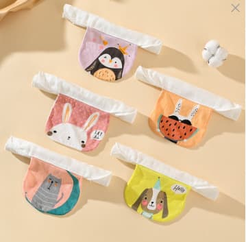 Pure Cotton Sweat Absorbent Towel Six-Layer Gauze Kids Sweat Towel Baby Sweat Guard Summer Kindergarten Gauze Anti-Sweat Back Pad Towel