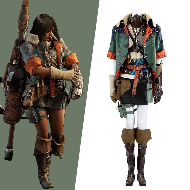 Monster Hunter cos wild hope set female cosplay suit game character same cos costume 5627
