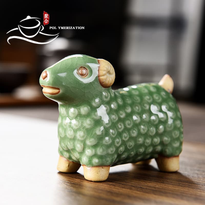Personality Twelve Zodiac Tea Pet Simple Tea Fun Tea Ceremony Ornament Ge Kiln Cracked Glaze Maintainable Creative Tea Set Spare Parts