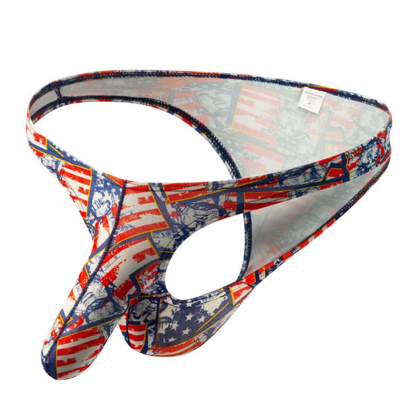 European and American Bullet Seamless Thong G-String Sexy Underwear for Men Cotton Triangle Large Size U-Shaped Pouch