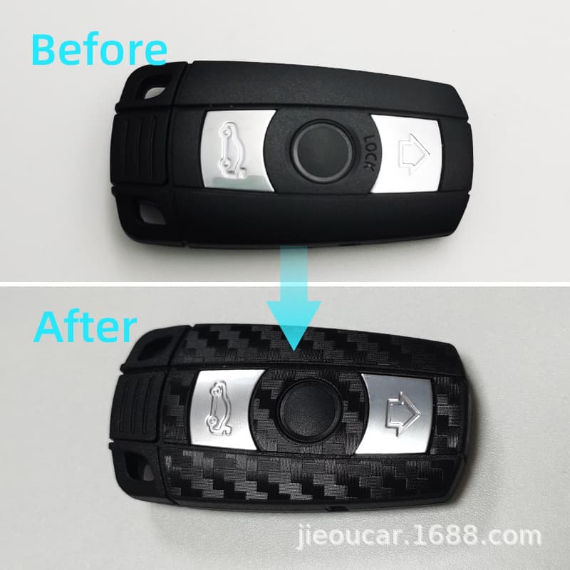 Suitable for Volkswagen car key carbon fiber stickers, personalized stickers, decorative stickers