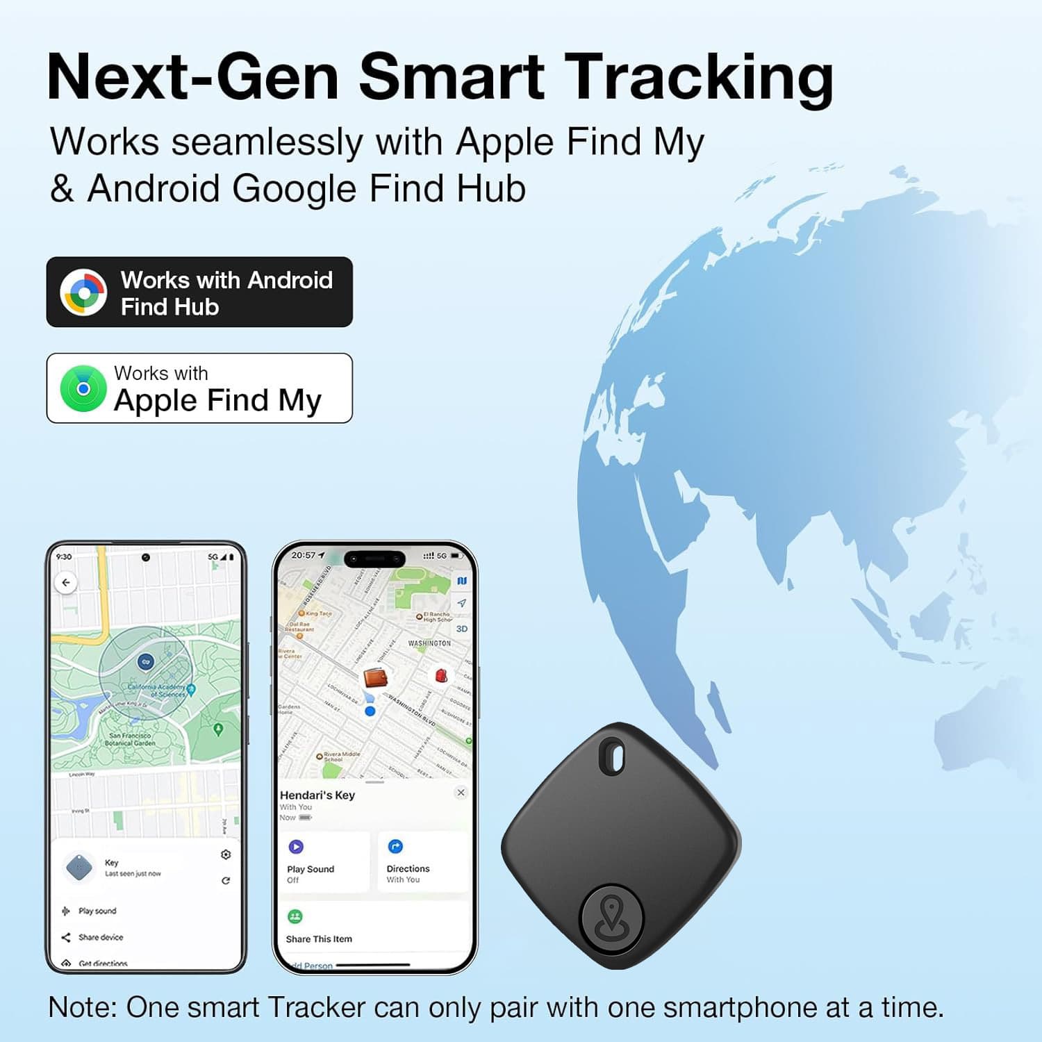Wireless Tag Anti-Loss Finder for iOS/Google Android - Locate Items, Keys, Global Tracker